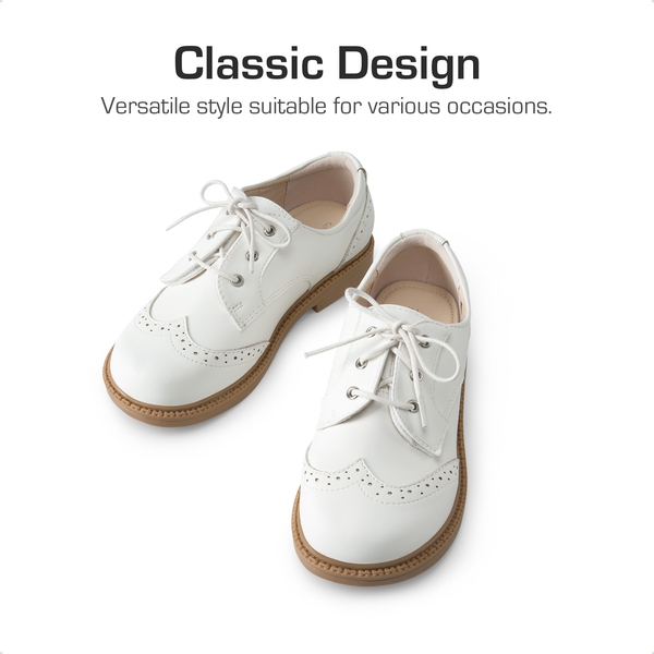 Boys & Girls Oxford Dress Shoes - WHITE - 2